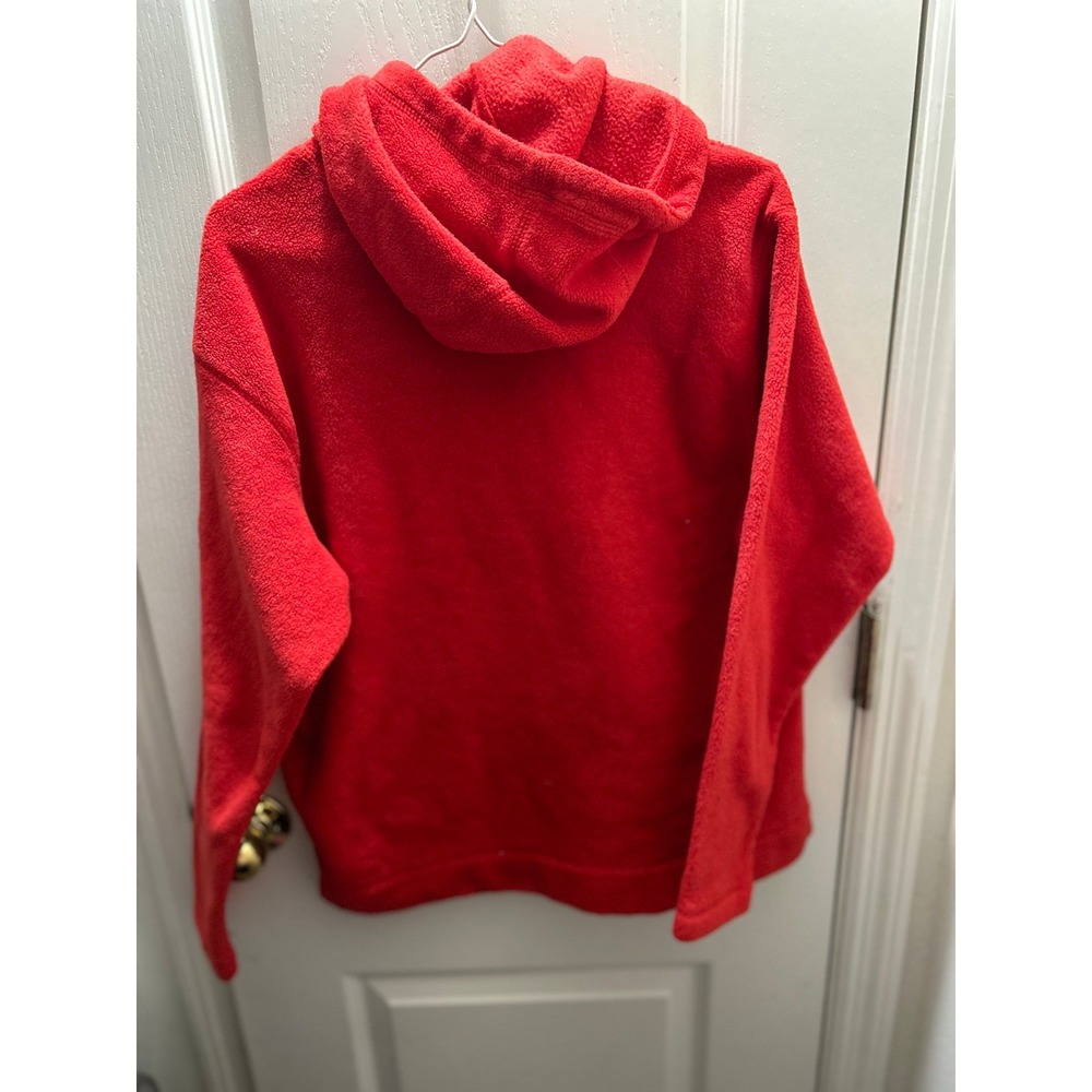 Vintage Nike Red Fleece Pullover Hoodie Embroidered Swoosh Logo Youth Medium - Picture 7 of 7